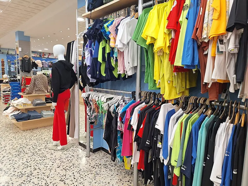 Ropa en una tienda